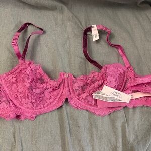 Wicked Twinkle Strap Unlined Lace Balconette Bra